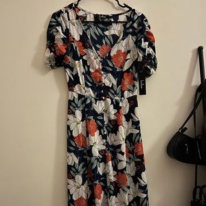 Lulus floral button midi/maxi dress